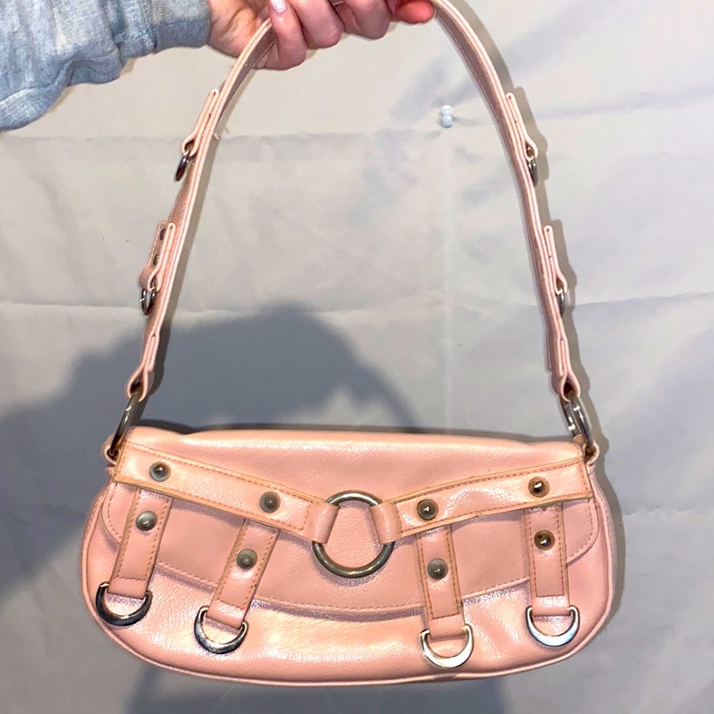 Cute pink mini bag w silver detail